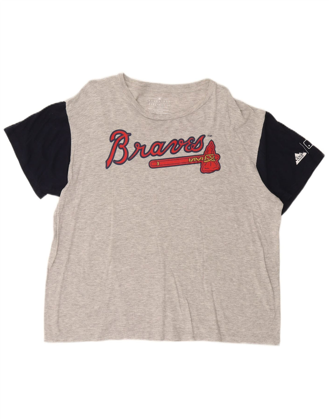 Ægte varer Herre grafisk T-shirt Top Stor grå Colourblock Bomuld