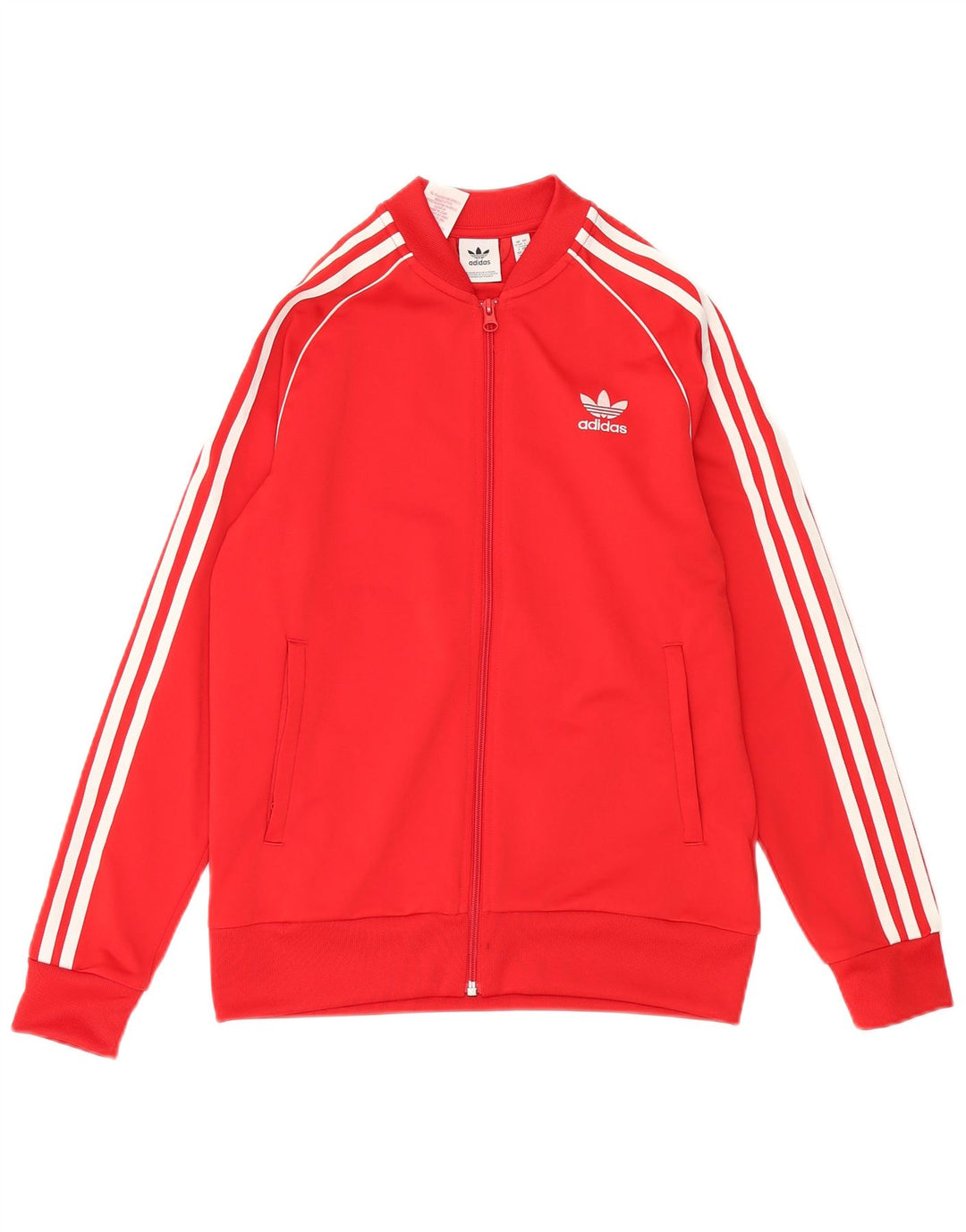 ADIDAS Boys Tracksuit Top Jacket 13-14 Years Red Polyester Sports