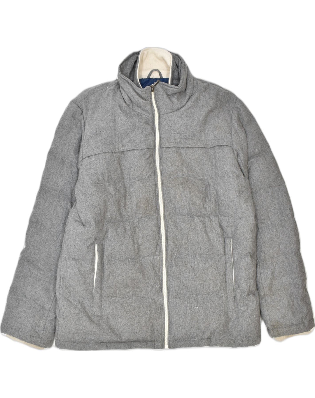 GUESS Mens Padded Jacket UK 44 2XL Grey Polyester Winter | Vintage | Thrift | Second-Hand | Used Clothing | Messina Hembry 