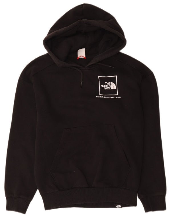 The North Face Graphic Hoodie Jumper UK 10 Small Black Bomuld