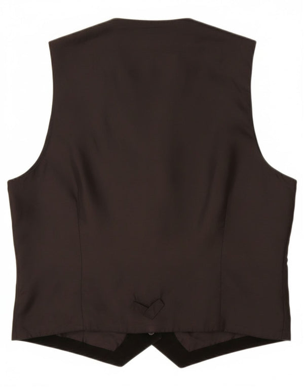 Vintage herre ruskind vest UK 40 medium sort læder