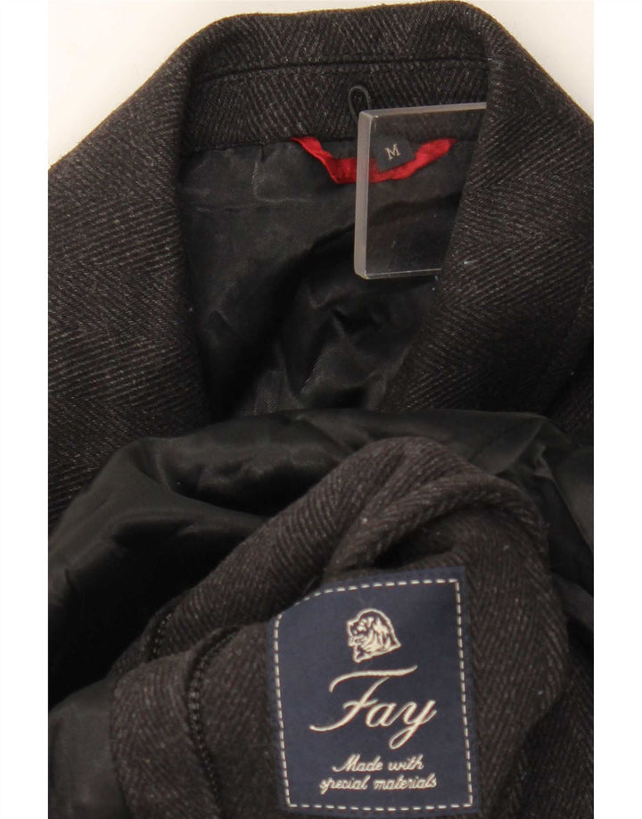 Fay Herre Overfrakke UK 38 Medium Grey Herringbone