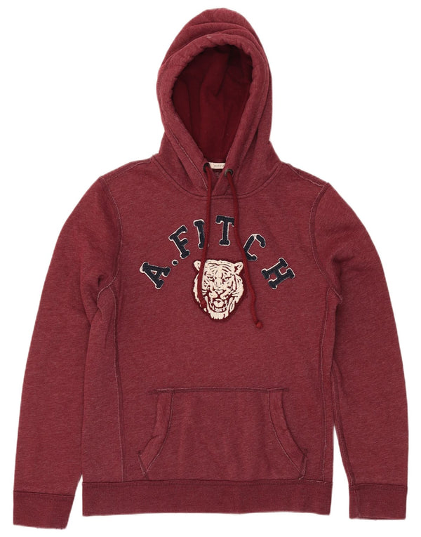 Abercrombie & Fitch Muscle hættetrøje til mænd Small Bourgogne Flecked