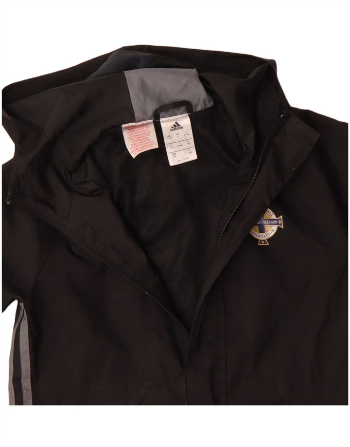 Adidas drenge grafisk hættejakke 9-10 år sort polyester