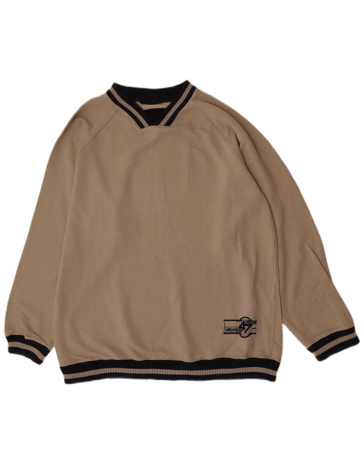 Wrangler Sweatshirt til mænd Stor Beige Bomuld