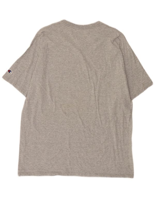 Champion Herre Rice University Grafisk T-Shirt Top XL Grå Bomuld