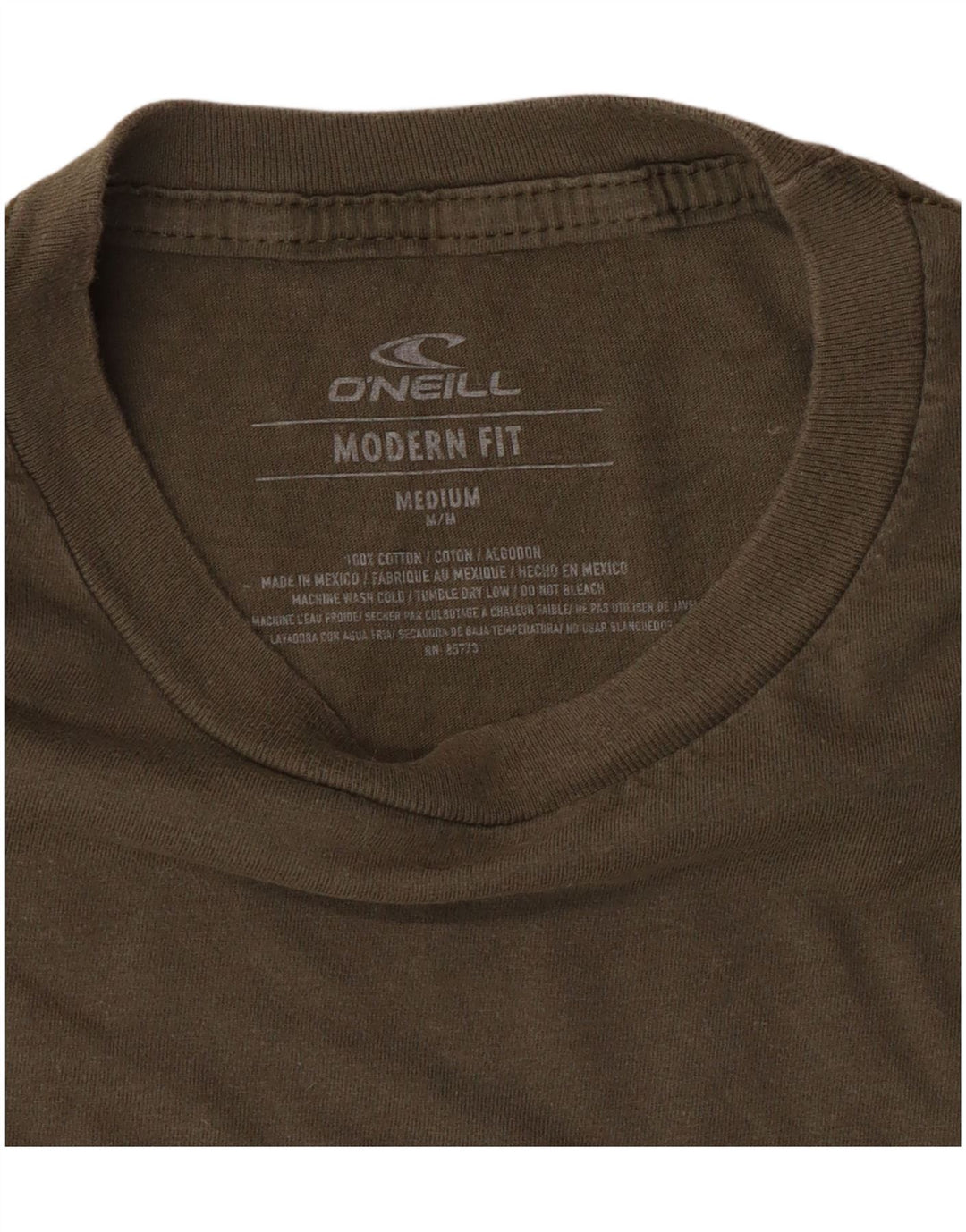 O'Neill Herre Modern Fit Grafisk T-Shirt Top Medium Grøn Bomuld