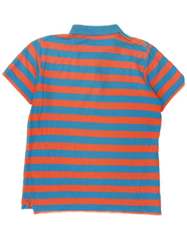 Fat Face Herre Rugby Polo Shirt Medium Rød Stribet Bomuld