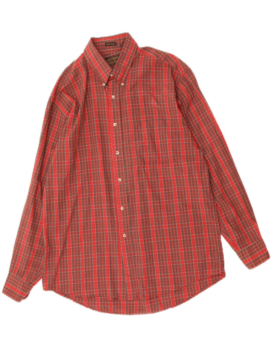 EDDIE BAUER Mens Shirt XL Red Check Cotton Vintage Eddie Bauer and Second-Hand Eddie Bauer from Messina Hembry 