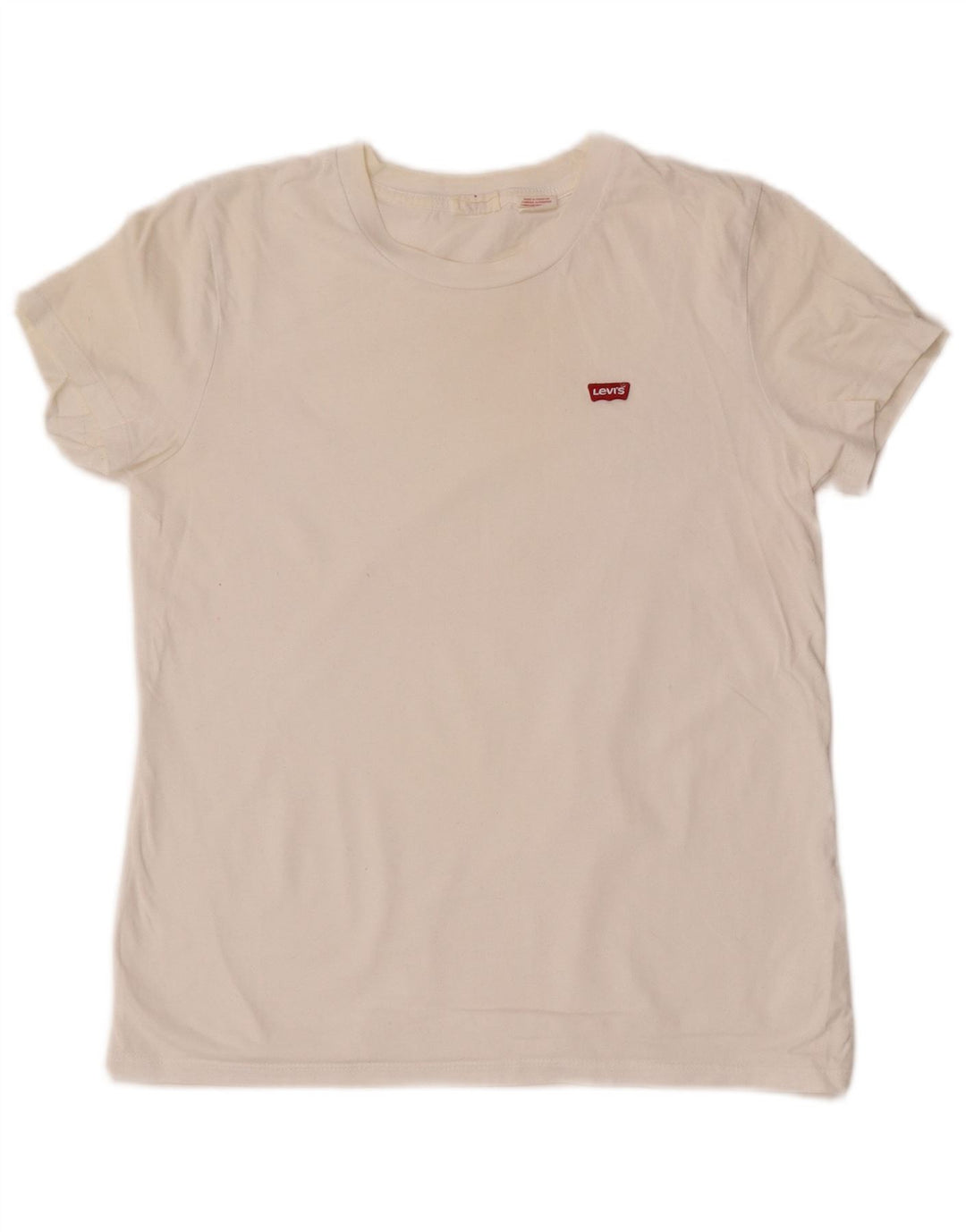 Levi's Dame Grafisk T-Shirt Top UK 10 Small White