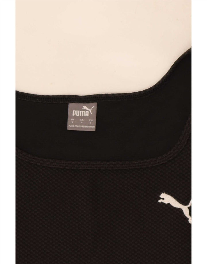 Puma Womens Crop Vest Top UK 14 Large Black
