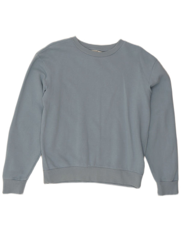 Marks & Spencer Dame Oversized Sweatshirt Jumper UK 6 XS Blå Bomuld