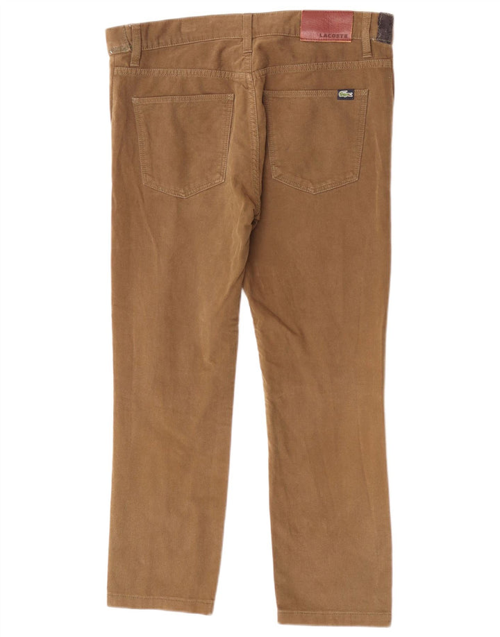 Lacoste lige cropped bukser til kvinder W30 L25 brun bomuld