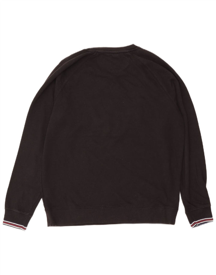 Fila Herre Grafisk Sweatshirt Jumper Stor Sort Bomuld
