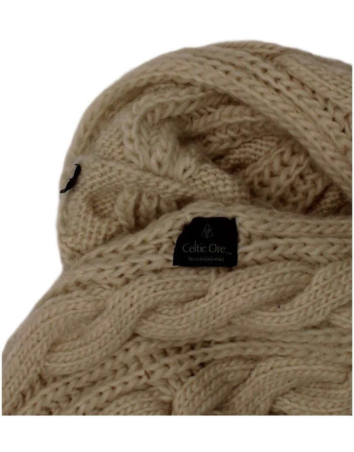 Celtic Ore Dame Strik Snood tørklæde One Size Off White Polyester Vinter