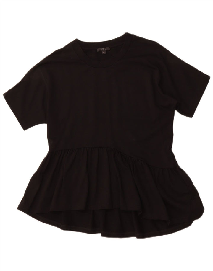 COS Damebluse Top UK 10 Small Black Bomuld