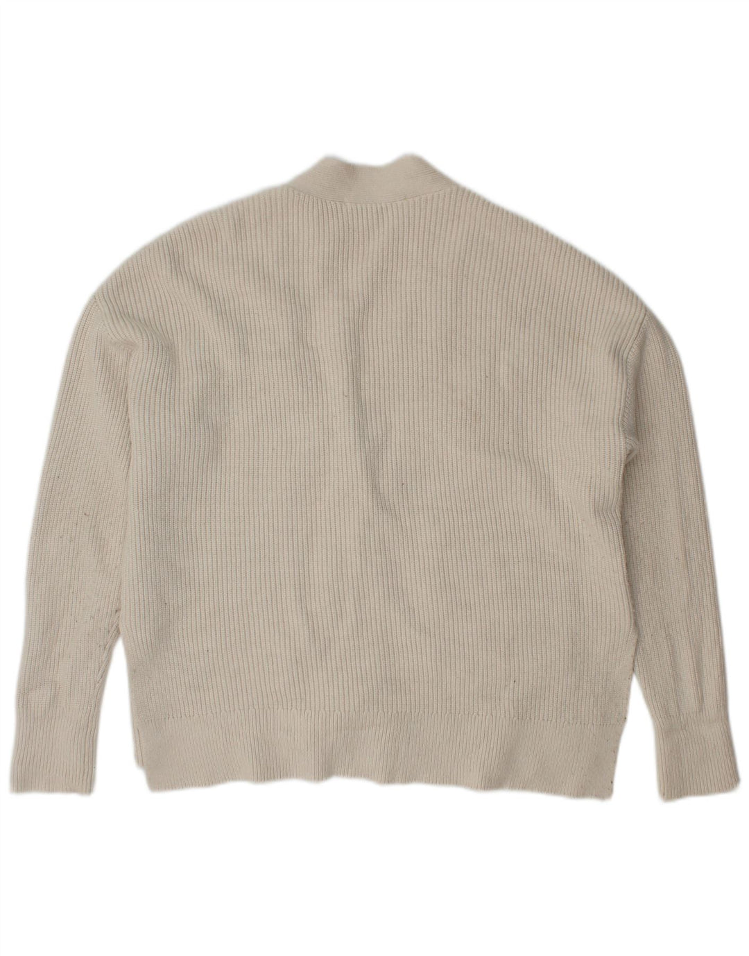 Zara Dame Oversized Cardigan Sweater UK 10 Small White Viscose