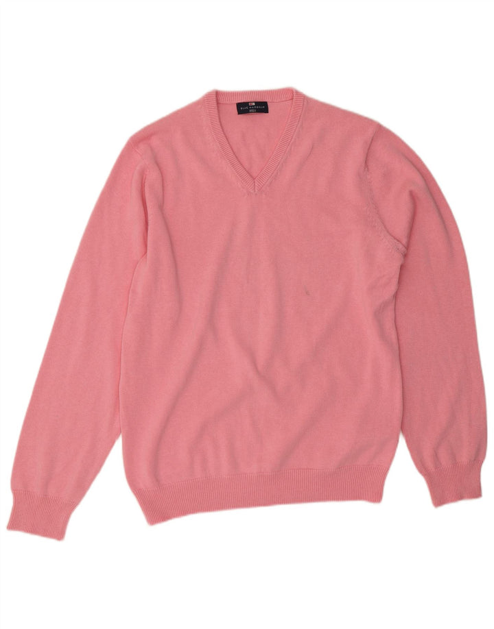 Marks & Spencer Herre V-hals sweater Medium Pink Bomuld