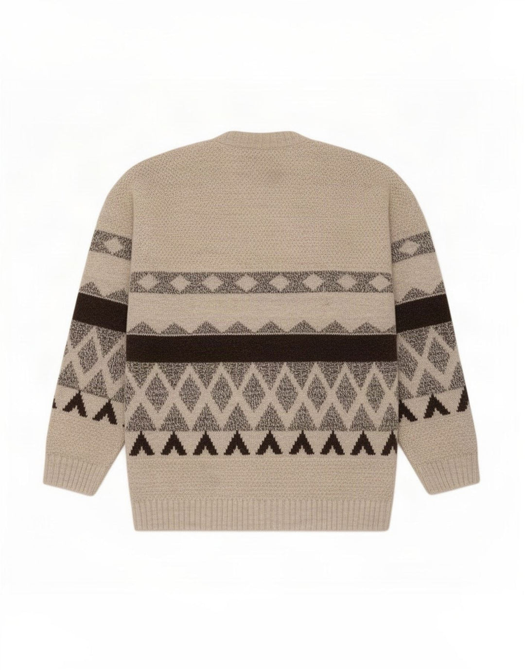 Conbipel Herre Cardigan Sweater XL Beige Geometrisk