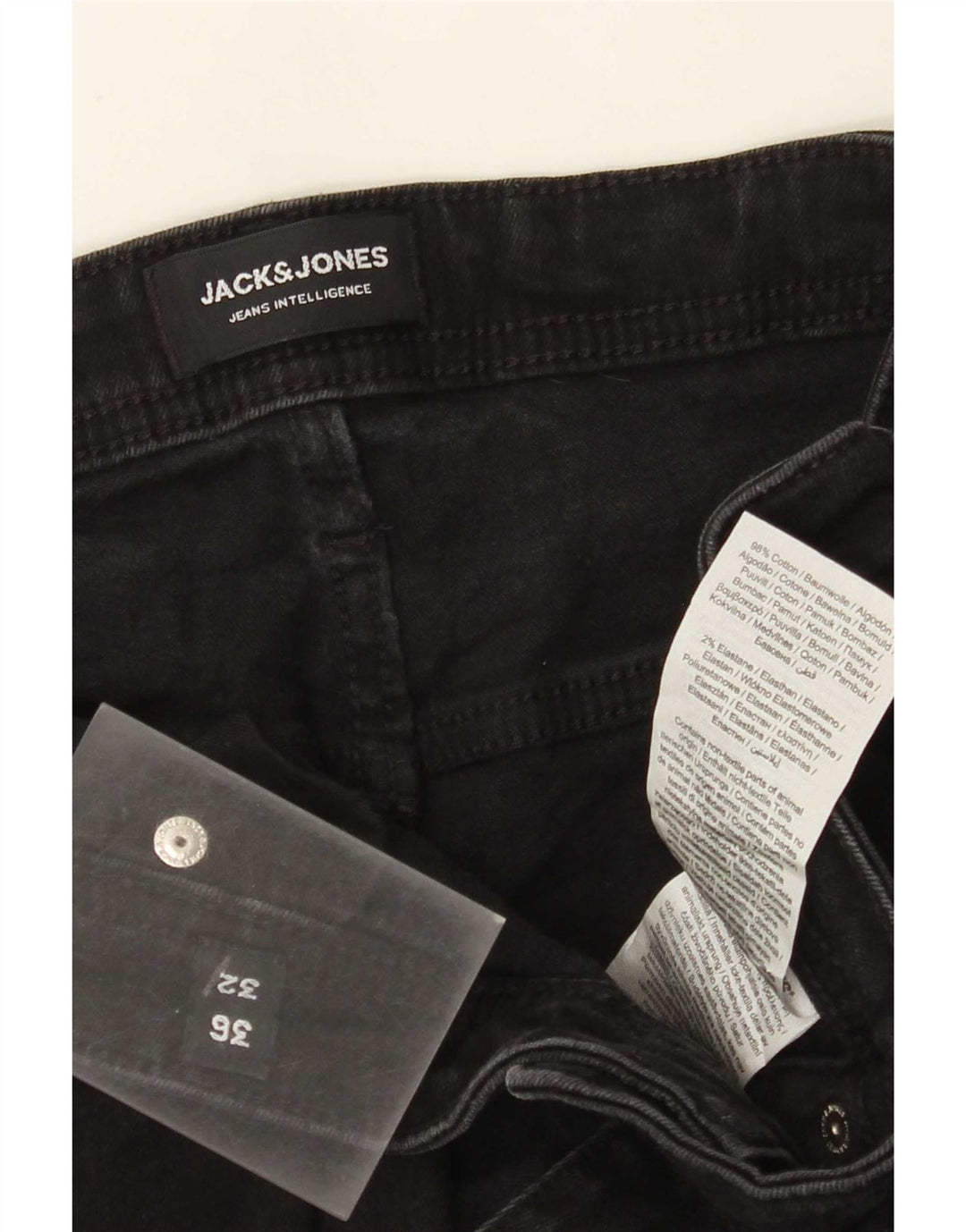 Jack & Jones Herre Slim Jeans W36 L32 Sort Bomuld