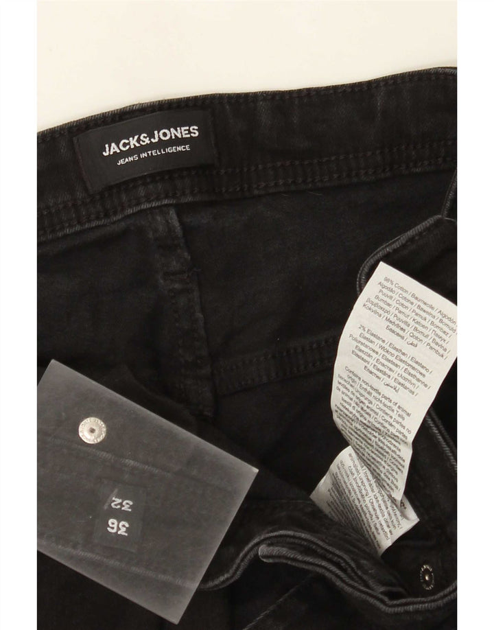 Jack & Jones Herre Slim Jeans W36 L32 Sort Bomuld