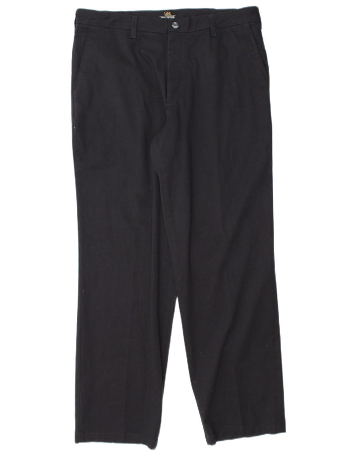 LEE Lige Chinobukser til mænd W34 L30 Marineblå bomuld