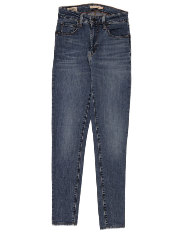 LEVI'S Dame 721 Skinny Jeans med høj talje W26 L32 Blå Bomuld