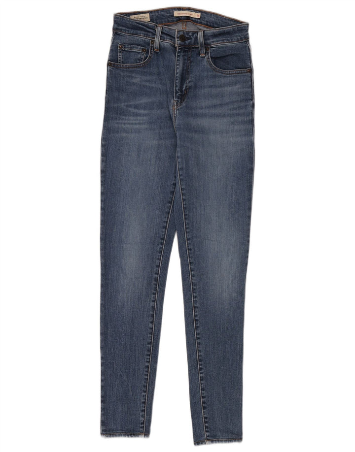 LEVI'S Dame 721 Skinny Jeans med høj talje W26 L32 Blå Bomuld