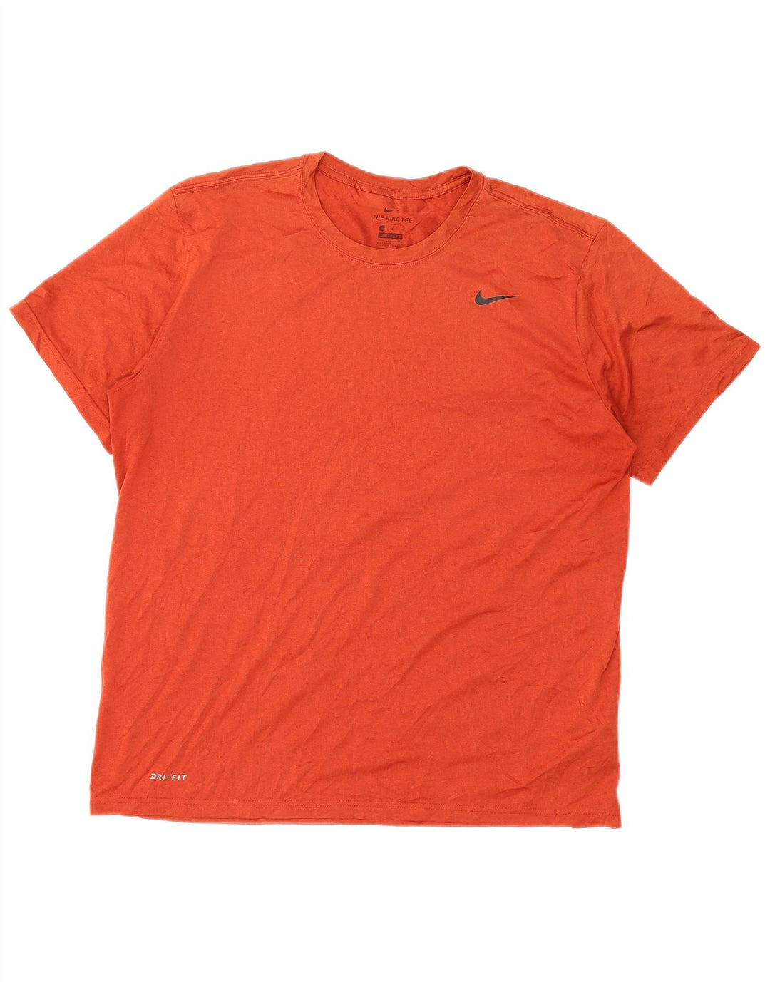 NIKE Herre Dri Fit T-shirt Top XL Orange Polyester