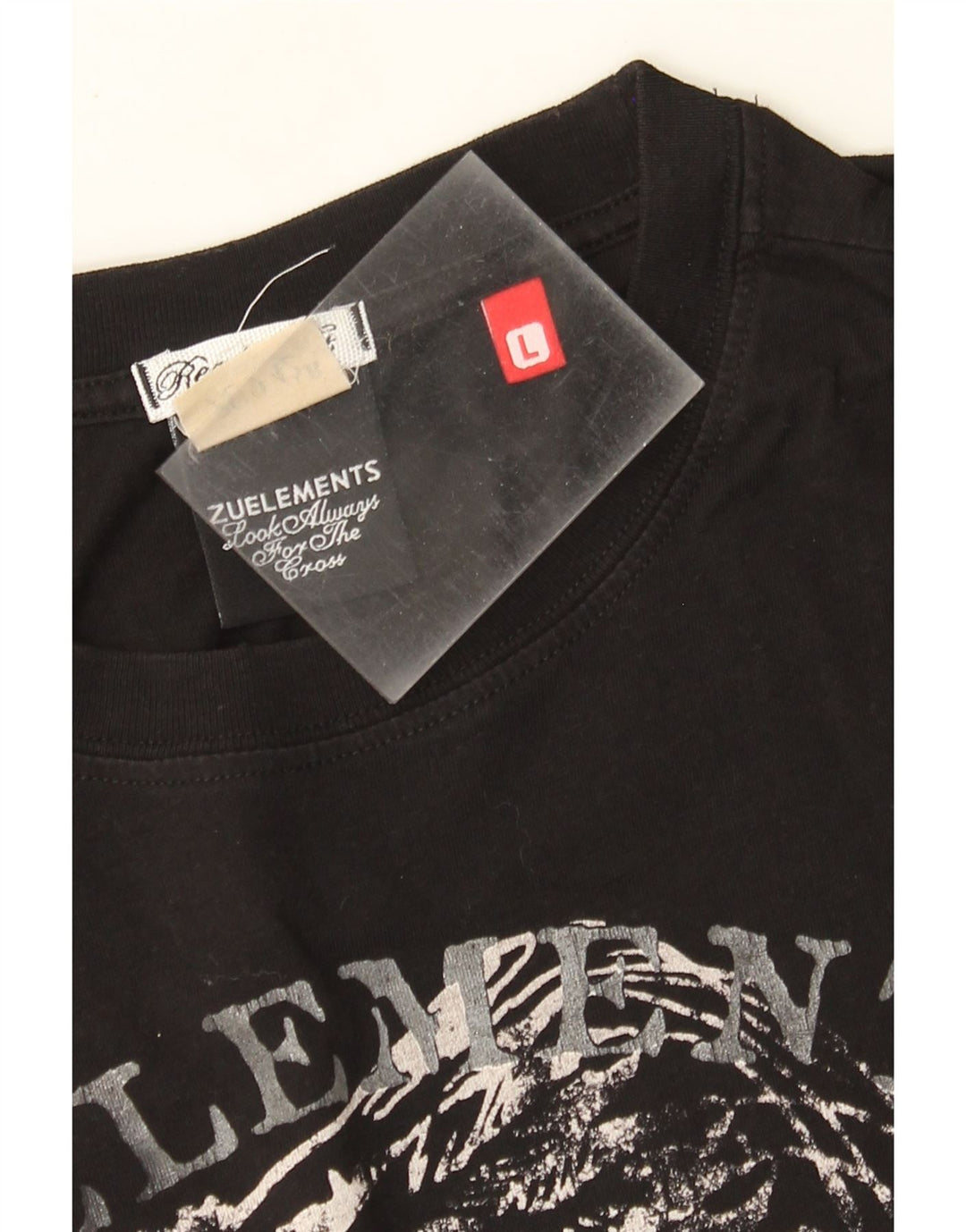 Zu Elements Herre Grafisk T-Shirt Top Stor Sort