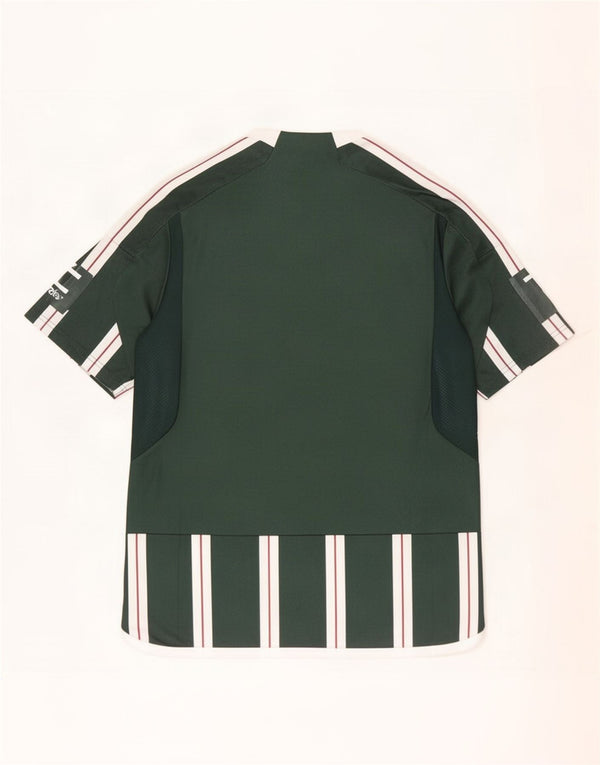 Adidas Boys Manchester United Graphic T-Shirt Top 15-16 Years Green Striped