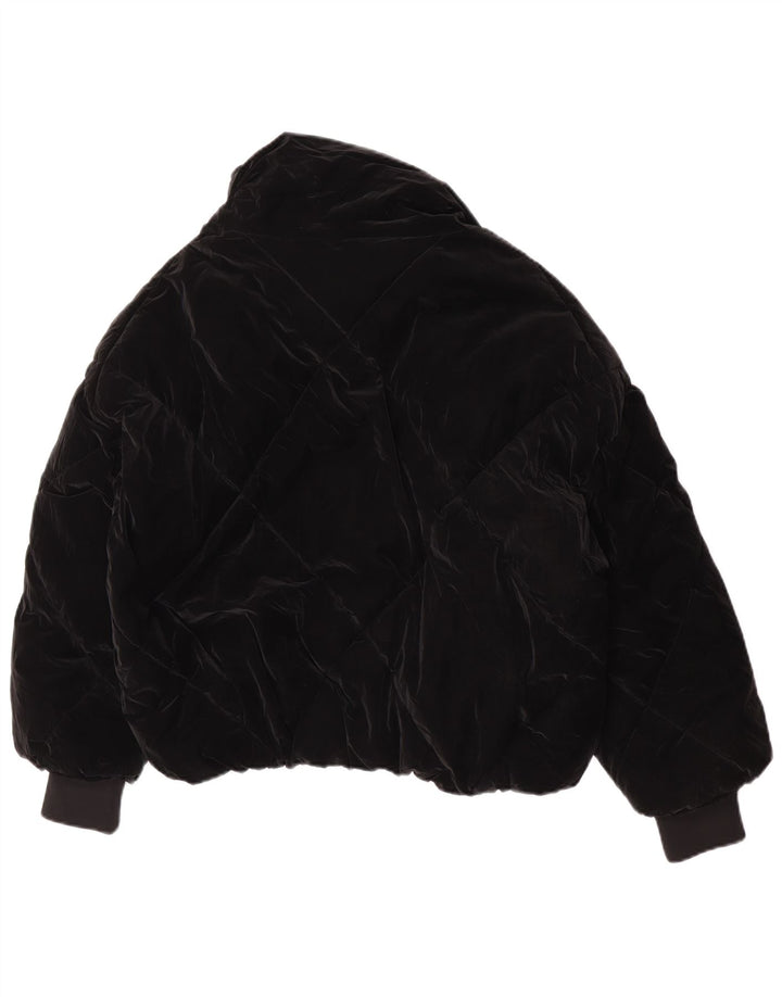 Zara Dame Oversized Polstret Jakke UK 10 Small Black Polyurethane