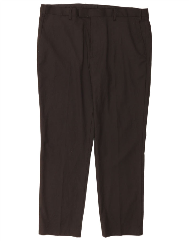 Marks & Spencer Herre Regular Fit Suit Bukser W40 L31 Sort polyester