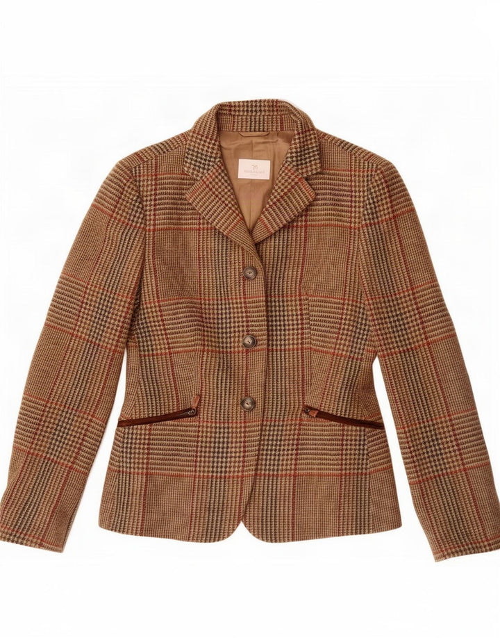 Norton Wilson Dame 3-knaps blazerjakke IT 44 Medium Brun Plaid