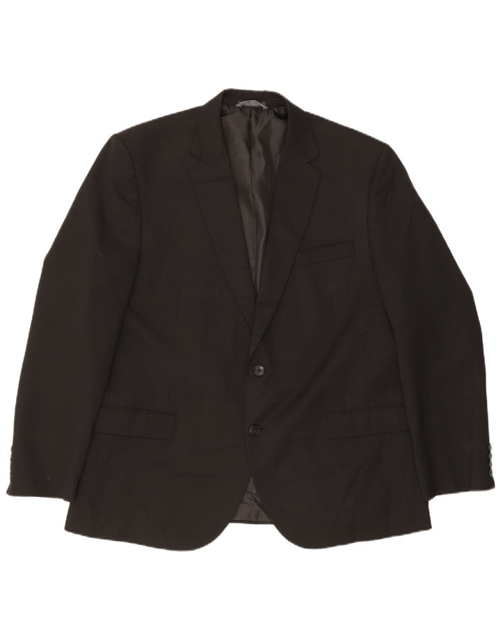 Marks & Spencer Herre 2-knaps blazerjakke UK 46 XL Sort Polyester