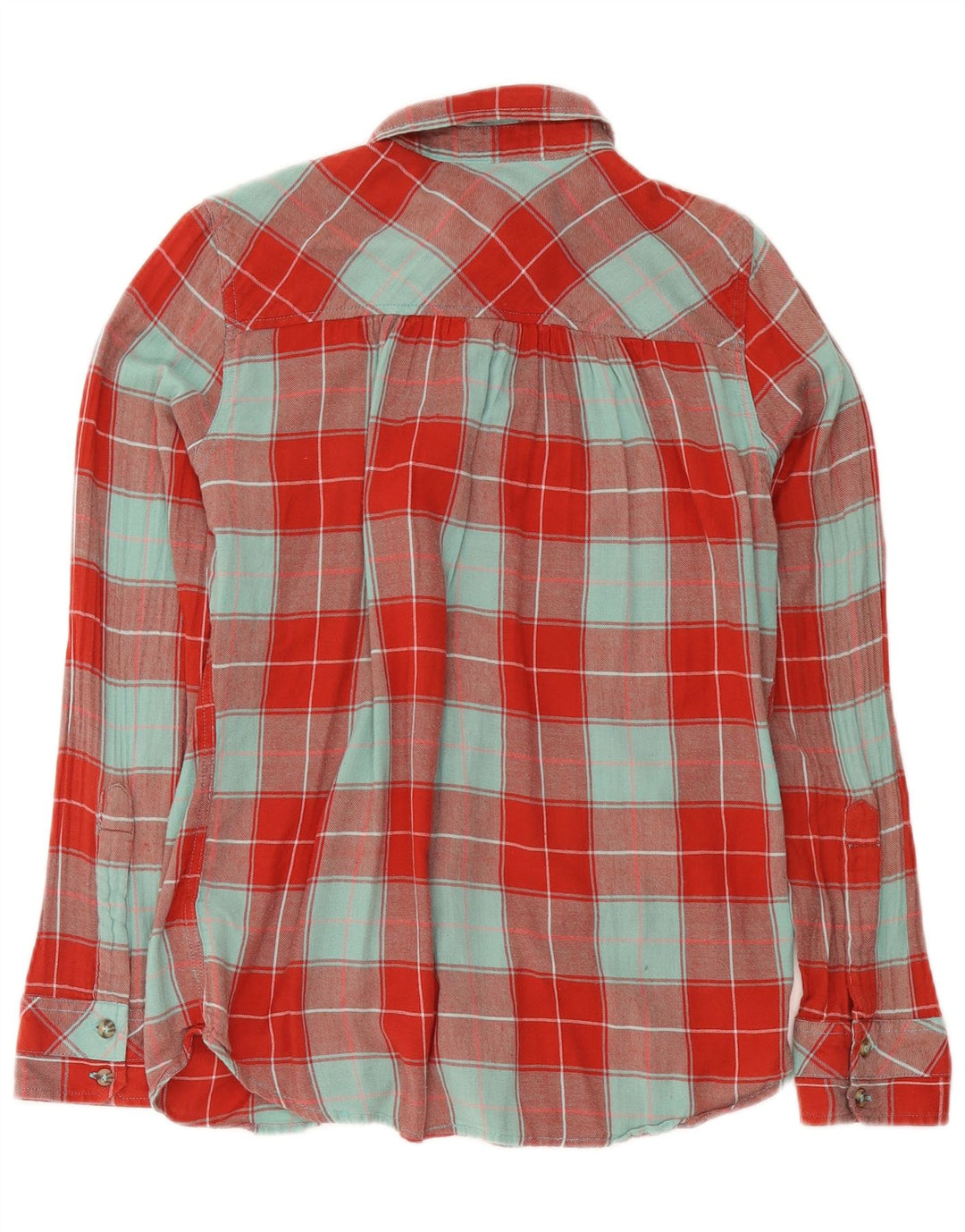 Hurley Dame Flanellskjorte UK 14 Medium Rød Plaid Bomuld