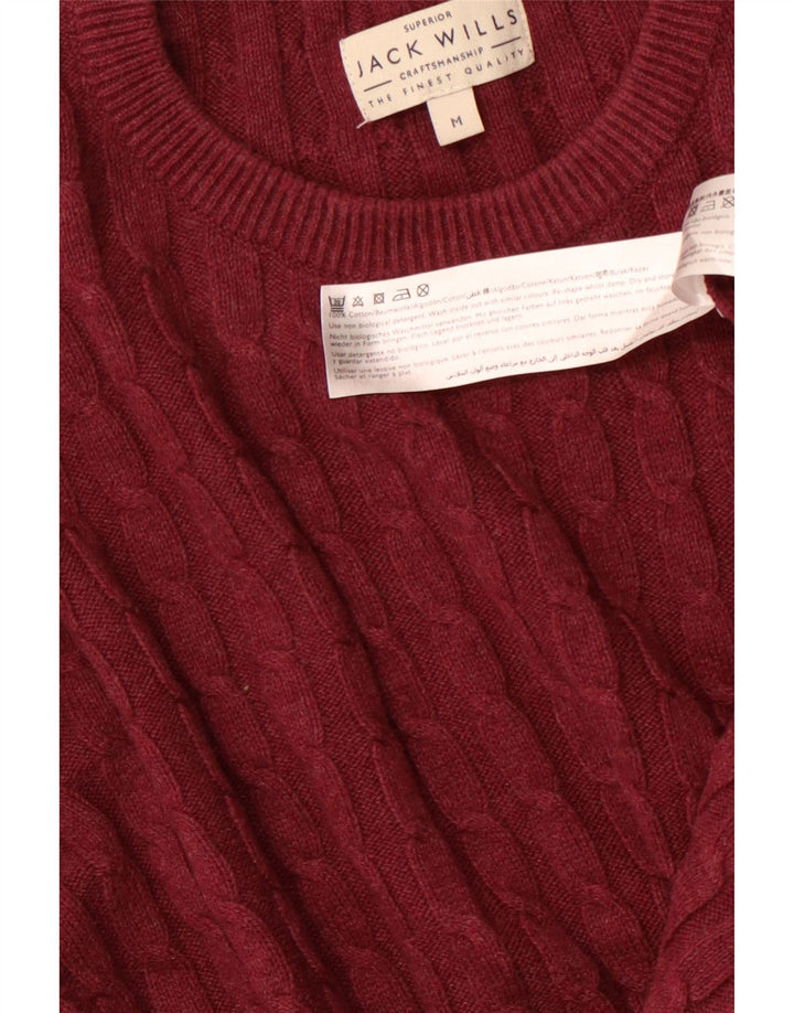 JACK WILLS Herre sweater med rund hals, medium rødbrun bomuld