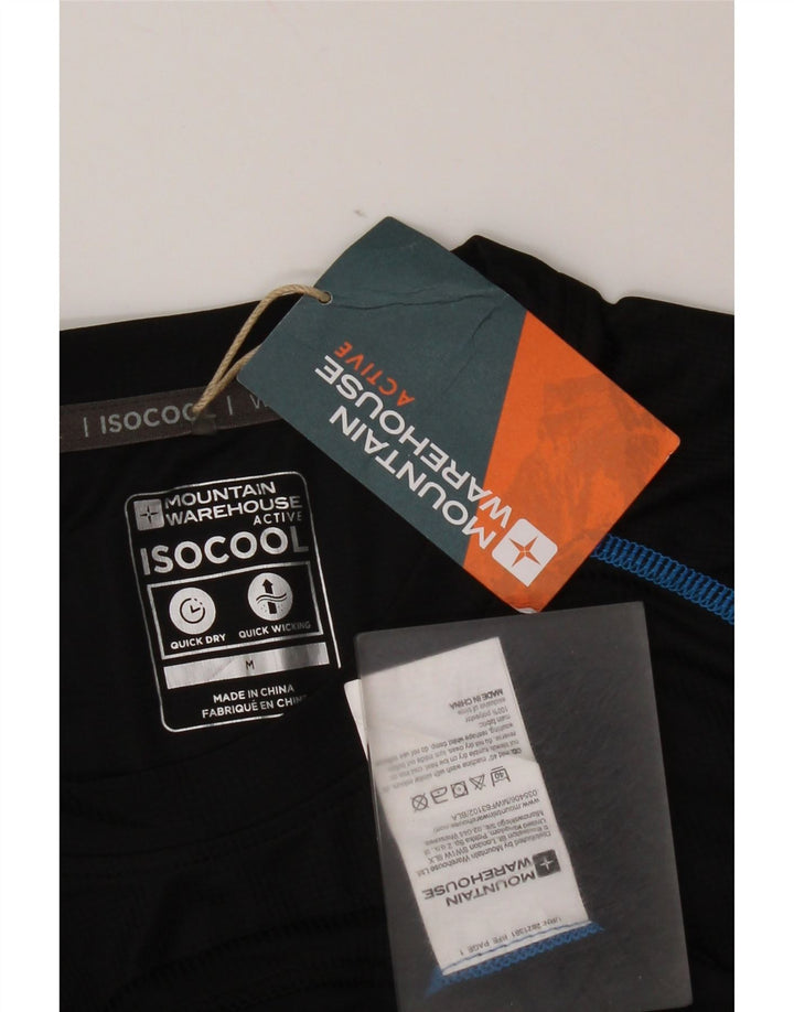 Mountain Warehouse Herre T-Shirt Top Medium Sort Polyester