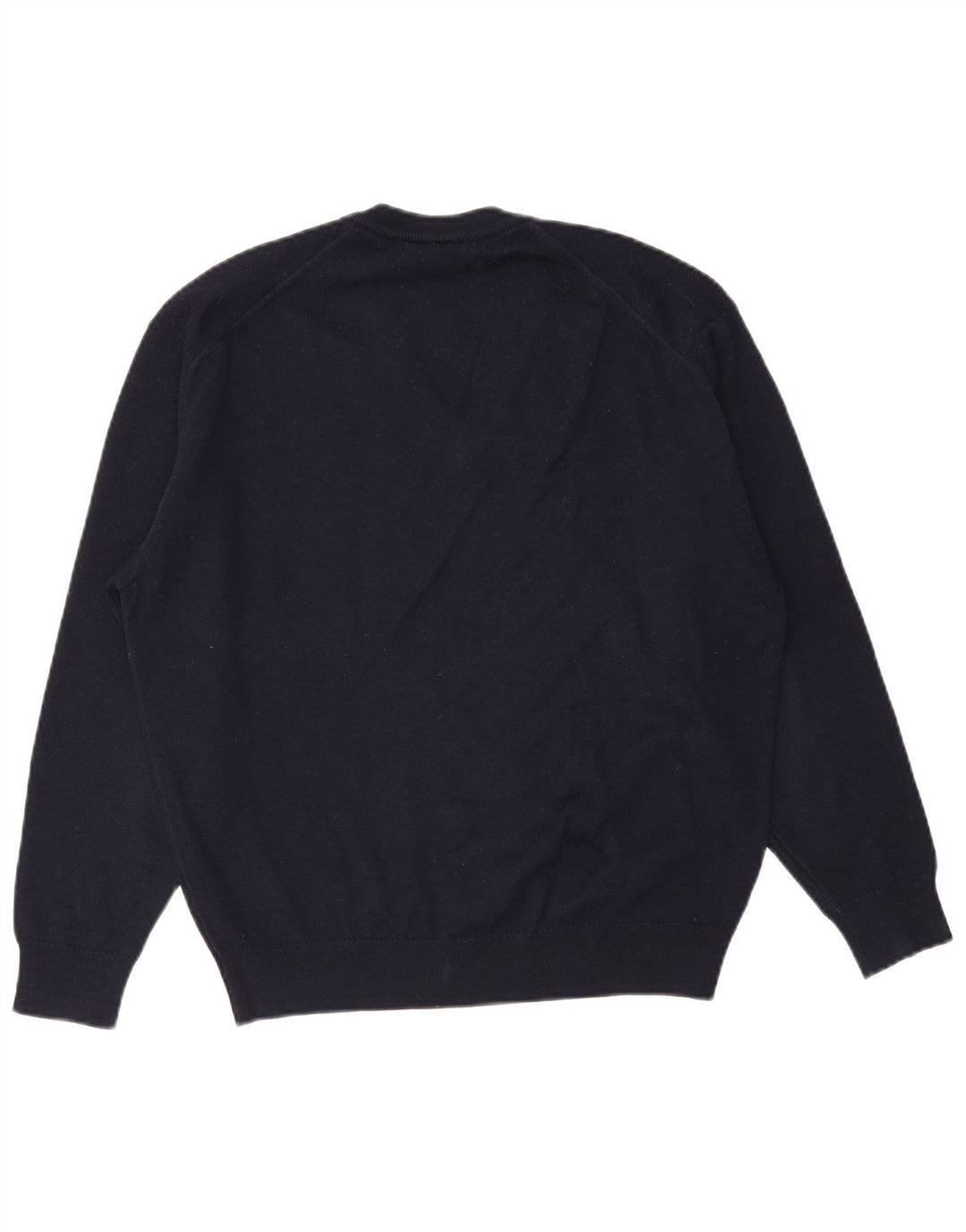 Lacoste Herre V-hals sweater str. 5 Large Marineblå Uld
