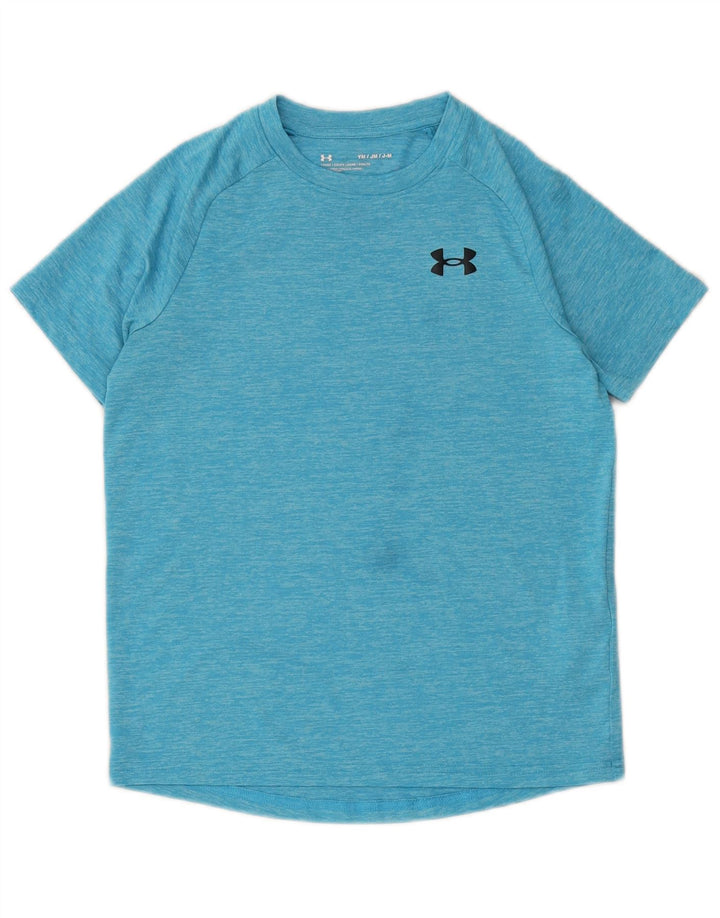Under Armour Boys T-Shirt Top 9-10 år Medium Blue Flecked Polyester