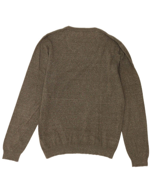 Diesel Herre Crew Neck Jumper Sweater Medium Khaki Flecked