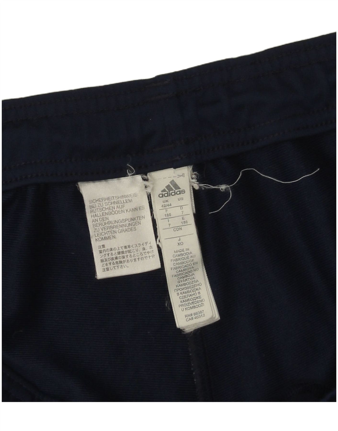 Adidas Træningsdragtsbukser til mænd UK 42/44 Large Navy Blue Polyester