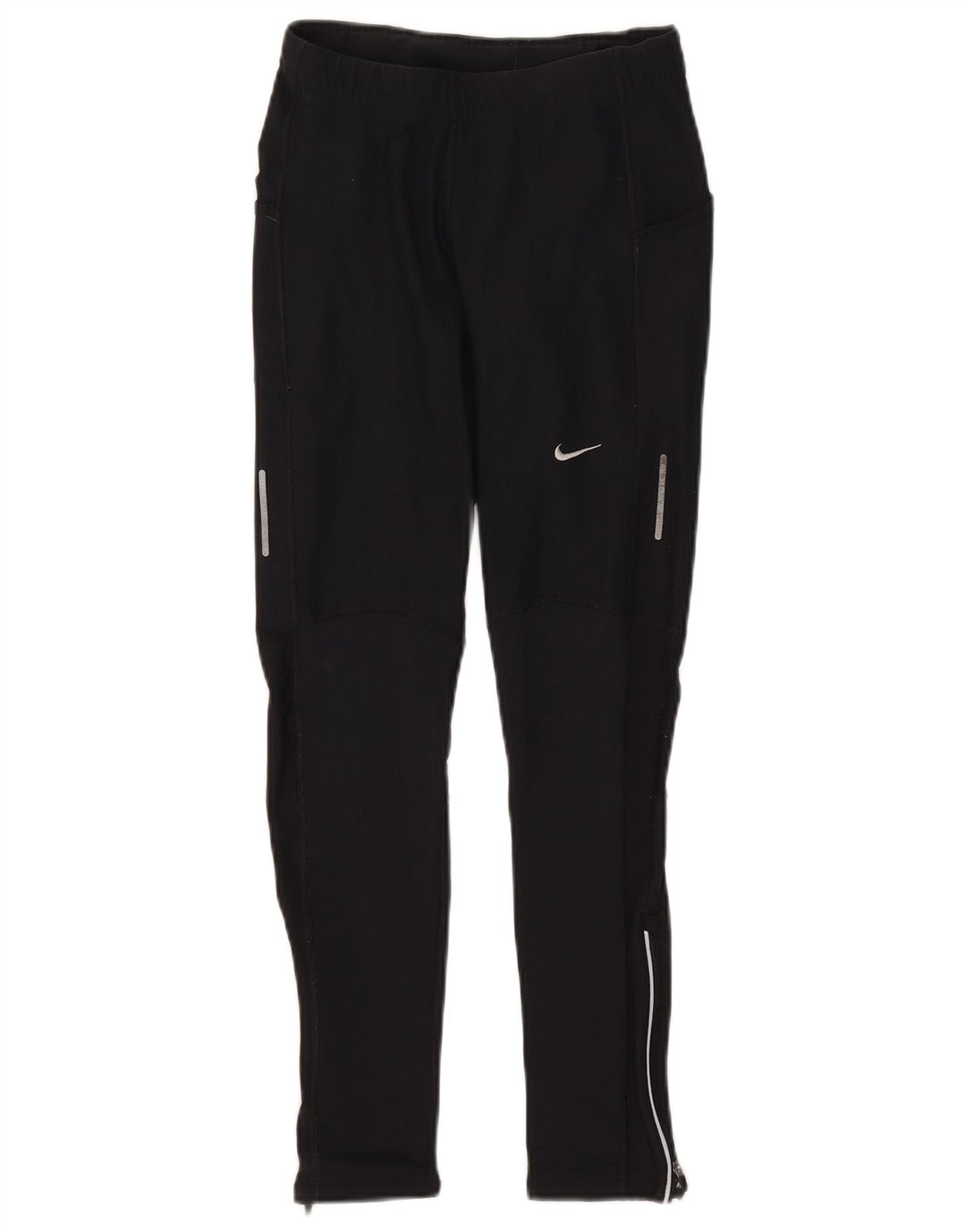 NIKE Womens Dri Fit Leggings UK 8 Small Black Polyester
