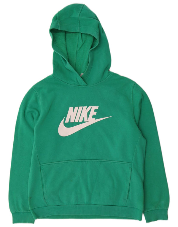 Nike drenge grafisk hættetrøje 13-14 år XL Grøn bomuld