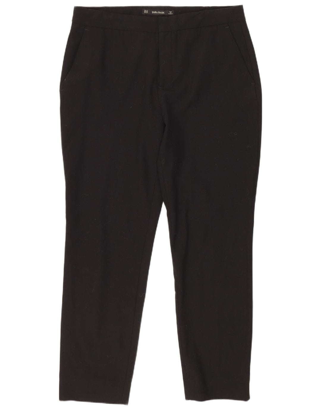 Zara Dame Slim Suit Bukser EU 38 Small W28 L26 Sort