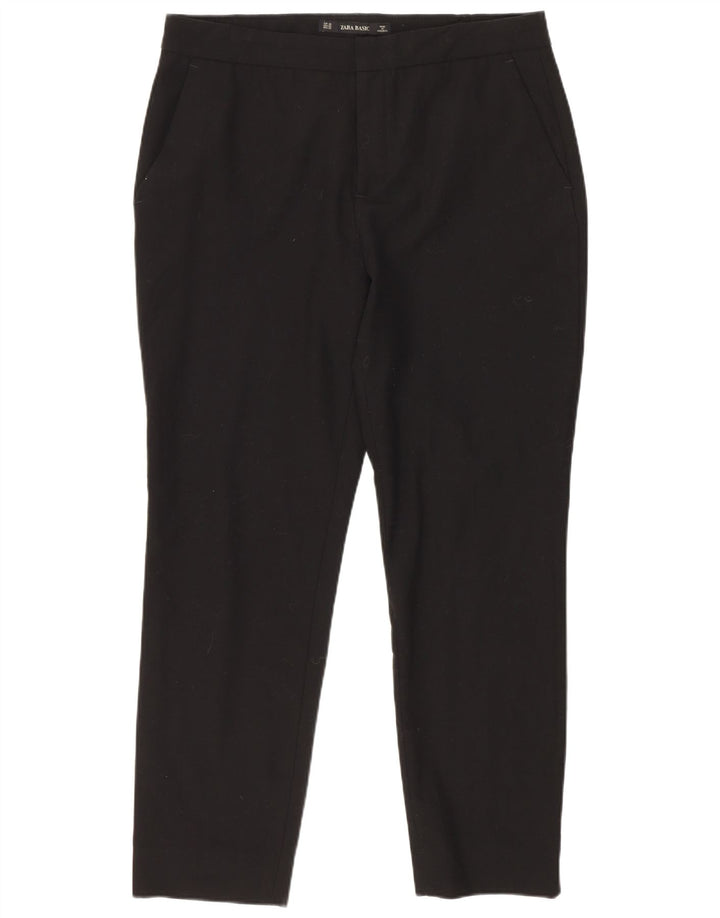 Zara Dame Slim Suit Bukser EU 38 Small W28 L26 Sort