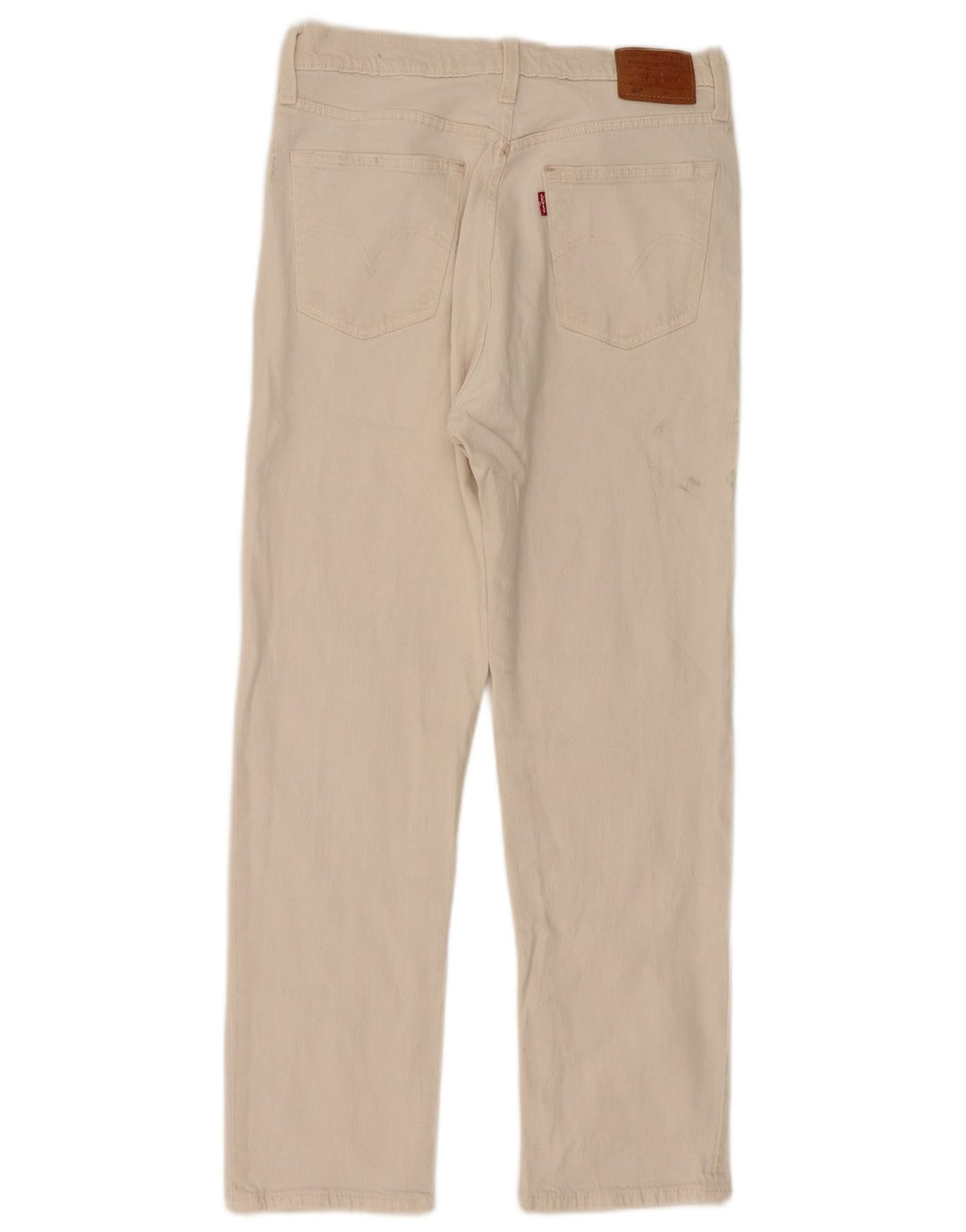Levi's Dame 501 Straight Jeans W29 L28 Off White Bomuld