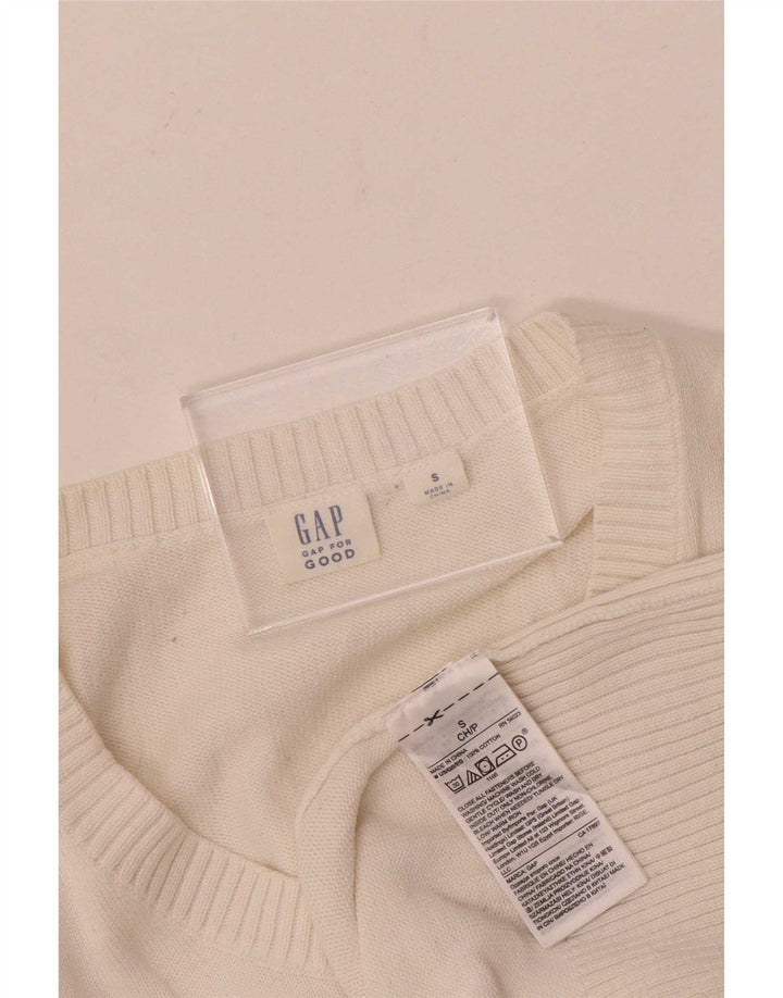 Gap Dame Cardigan Sweater UK 10 Small White Bomuld