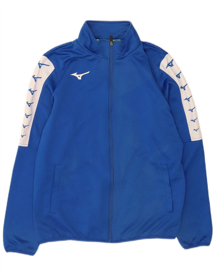 Mizuna Herre grafisk træningsdragt Topjakke Medium Blue Colourblock Polyester