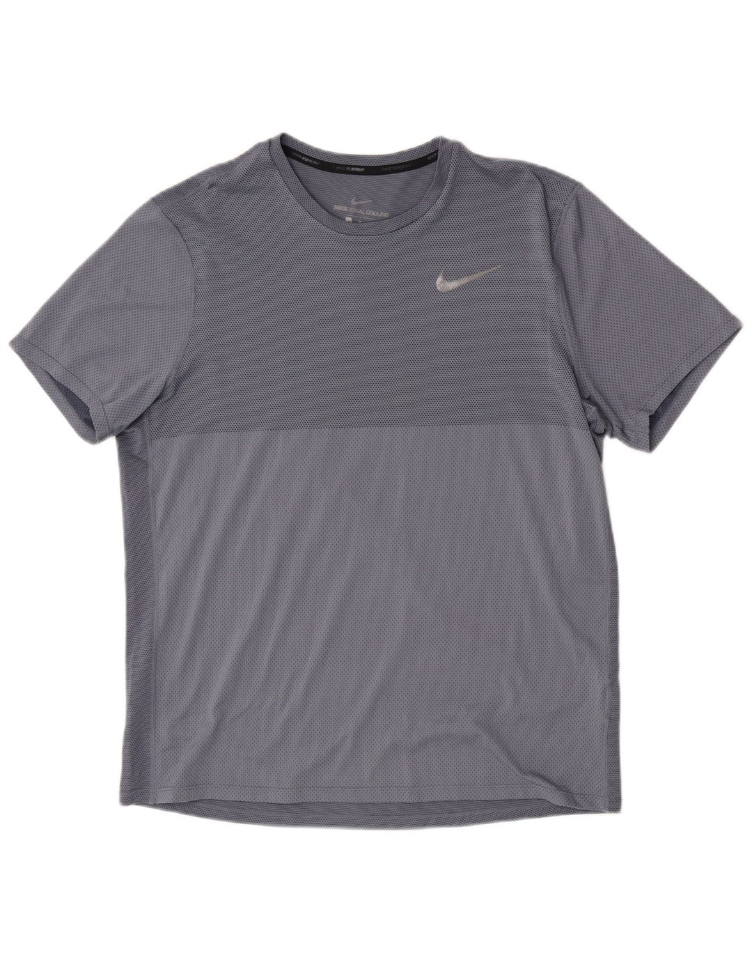 Nike kortærmet t-shirt til mænd, stor blå flækket polyester